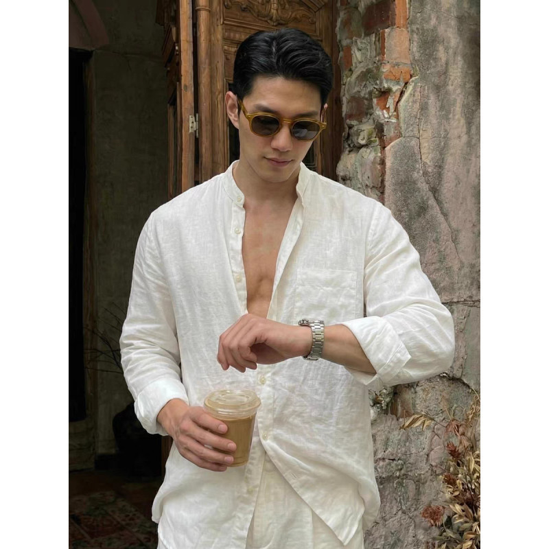 Summer Stand-Up Collar Long-Sleeved Shirt Men's Sun Protection Jacket C058-Te535 Summer Stand-Up Collar Long-Sleeved Shirt Men's Sun Protection Jacket C058-Te535