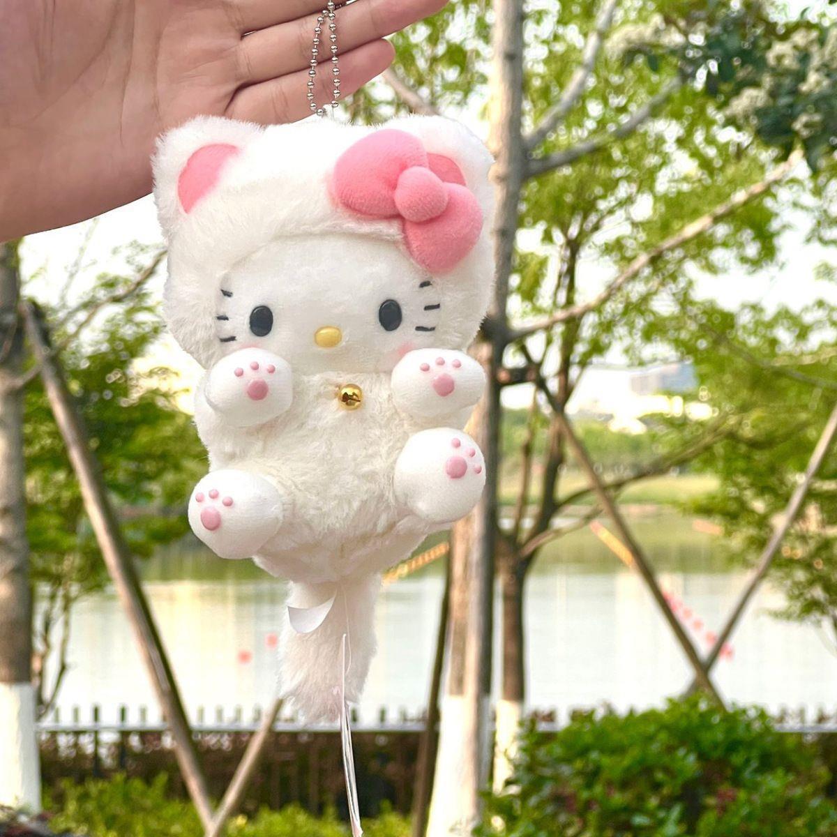hellokitty凯蒂猫挂件毛绒公仔包包挂饰少女心书包挂件可爱钥匙扣-阿里巴巴