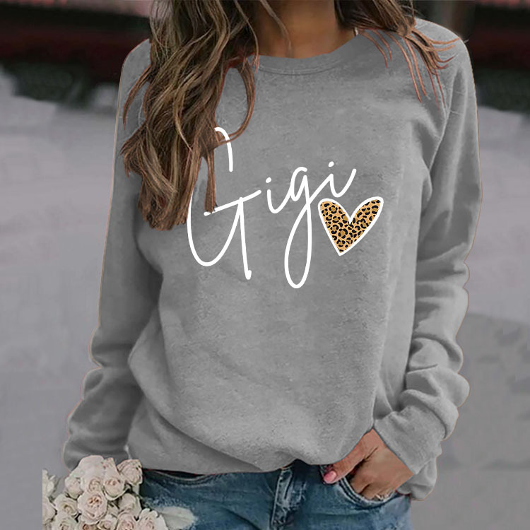En stock cuello redondo moda europea y americana carta suéter de las mujeres eBay Amazon carta suelta impresión manga larga transfronteriza comercio exterior