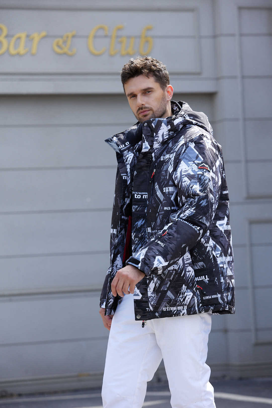 Men's Clothing suit single board double board thickened ski outdoor plus size larger men and women same style_viptrois.com