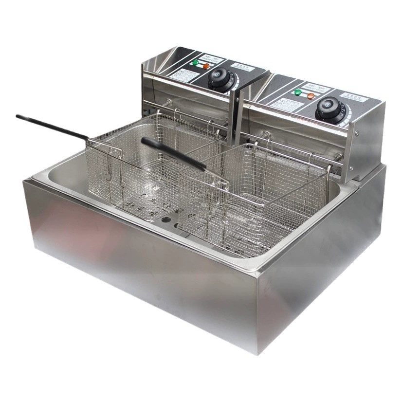 Коммерческая электрическая фритюрница большой емкости электрическая фритюрница из нержавеющей стали жареные куриные ножки куриные крылышки сковорода для картофеля фри оптовая продажа с фабрики