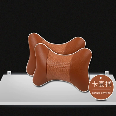 Headrest – accessories a pair of leather - a-pair-of-bamboo-headrests-orange