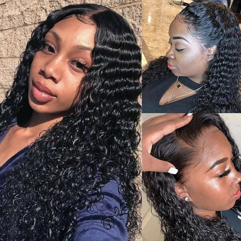 T part lace wig real hair full headgear...