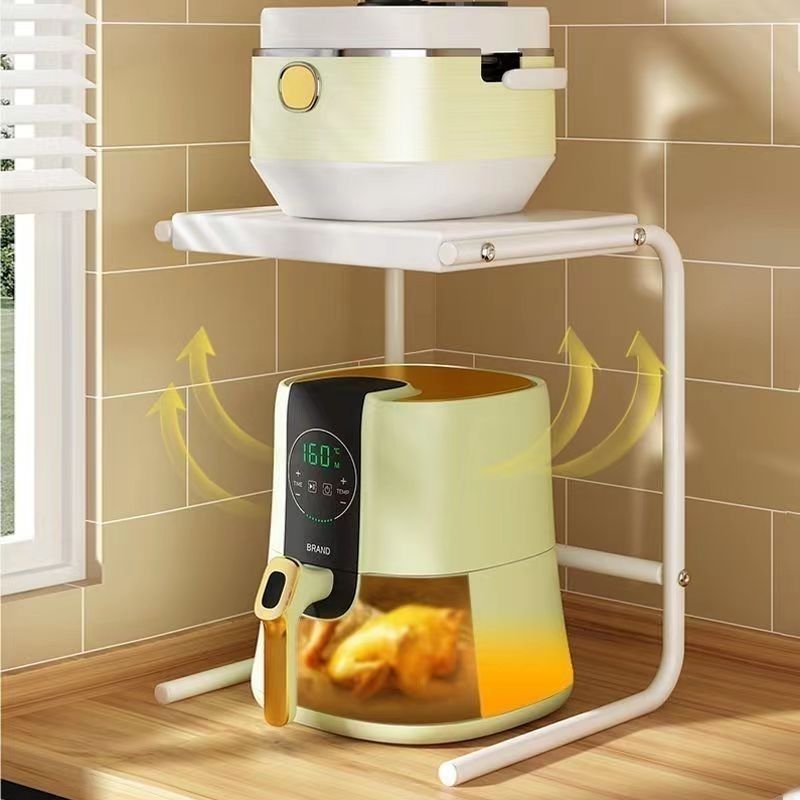キッチン収納ラック多層家庭用電子レンジ炊飯器オーブンエアフライヤーカウンタートップ多機能収納ラック|undefined