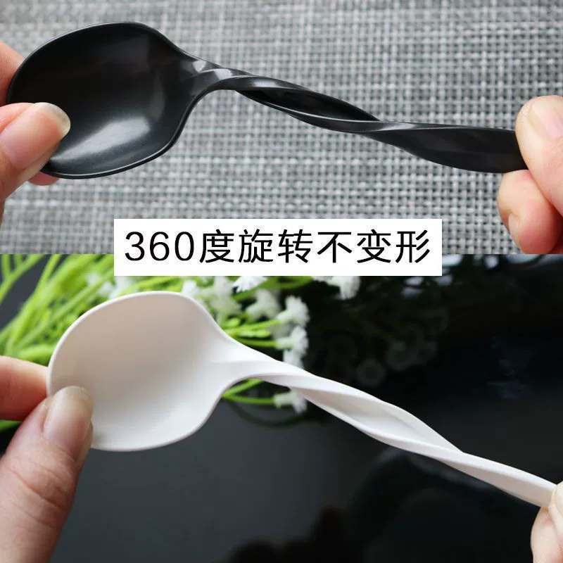 Plastic disposable pack, spoon, 40
