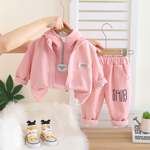 男童女童宝宝smile马甲三件套2025秋季新款婴儿童装衣服秋装春秋