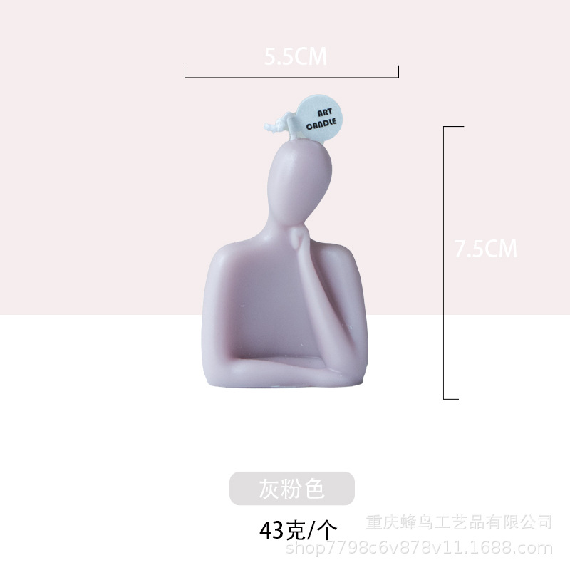 Popular hecho a mano retrato decoración vela mano regalo de boda al por mayor regalo creativo banquete decoración creativa