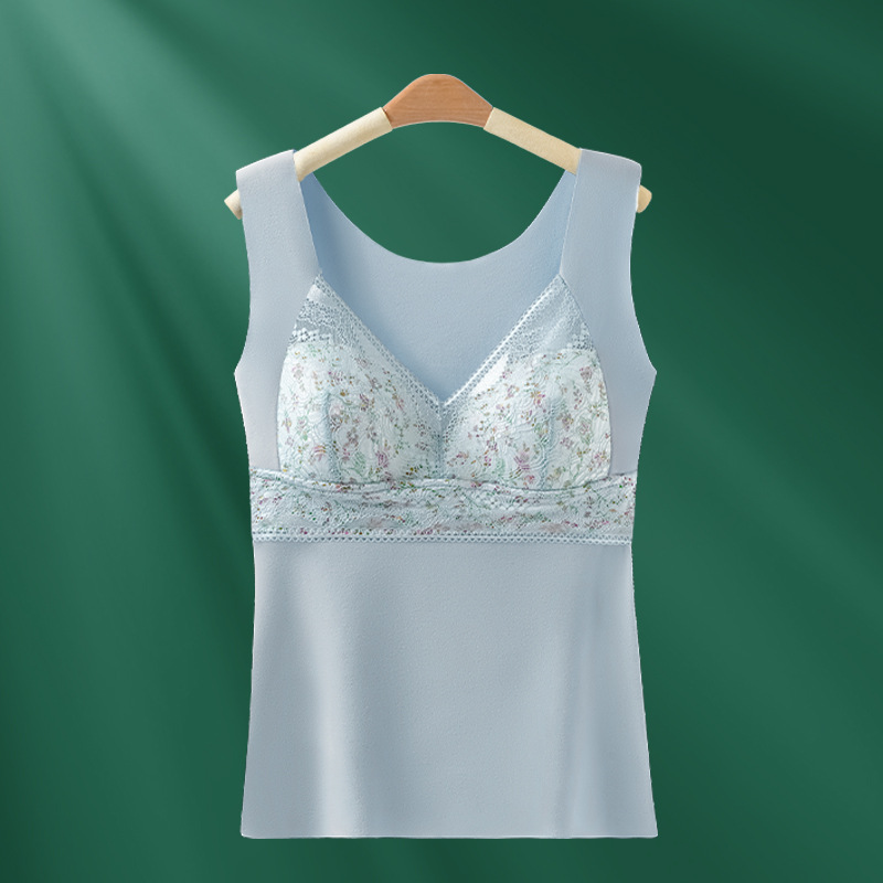Otoño e Invierno estricta selección cuerpo que forma el chaleco sujetador forrado de vellón de terciopelo cepillado calefacción sin costuras ropa interior térmica para las mujeres