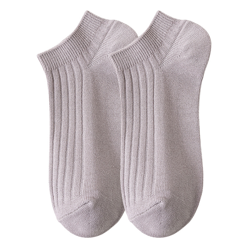 Calcetines de algodón de color sólido fino de verano para mujer Calcetines de color básico japonés de doble aguja calcetines de mujer de corte bajo