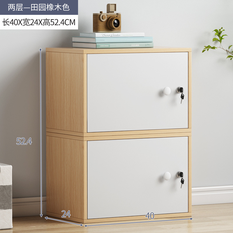 デスクトップ小型キャビネット収納キャビネット自由組み合わせグリッドキャビネットテーブル本棚キャビネットドア付き本棚ローキャビネット収納|undefined