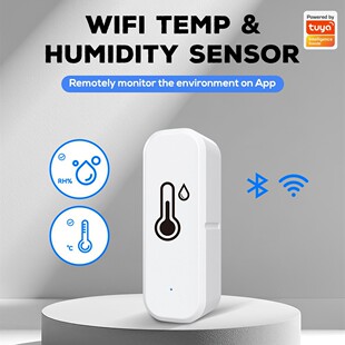 Tuya Tuya Wifi Bluetooth Temperature and Humidity Meter Detector Indoor Wifi Temperature and Humidity Detector Wifi Sensor