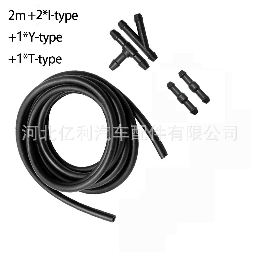 Manguera de pulverización para limpiaparabrisas de coche, tubo de pulverización para limpieza de cristales, manguera de goma para suministro de agua, manguera de lavado DIY, universal 4*7