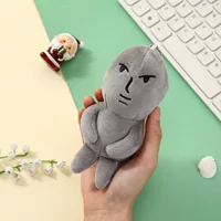 Серый розовый кролик, забавная периферия MyFriend, оригинальная серия для переодевания, плюшевая игрушка, брелок для ключей, подарок