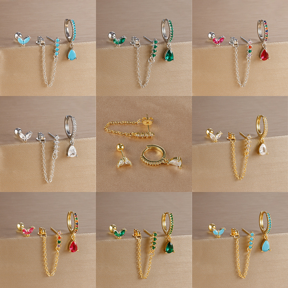 8g Weight Copper Ear Needle Material Drop Earrings, Ear Studs Classification 1 Set Quantity Holiday, Daily Occasion Copper Material Geometric Pattern All Seasons Season Women's Gender Polished Finish Elegant, Sweet, Classic Style Style 1 Set Elegant Sweet Classic Style Geometric Copper Drop Earrings Ear Studs 1