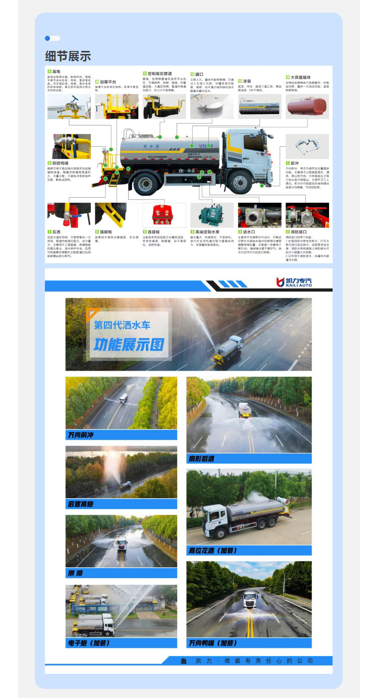 Foton Lingshang Es5 Greening Sprinkler Truck 15 Cubic Meters Multi-Functional Sprinkler Truck Price Road Greening Maintenance