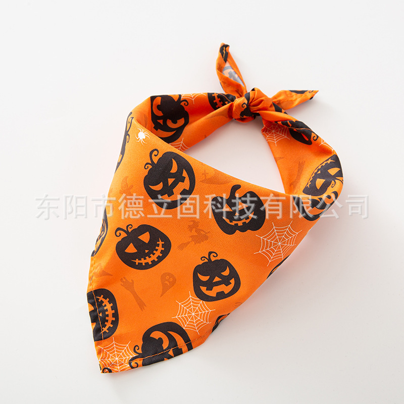 ペット用ハロウィンパンプキン三角スカーフ、ペット服、ペット用よだれかけ、犬用よだれかけ、猫用よだれかけ|undefined