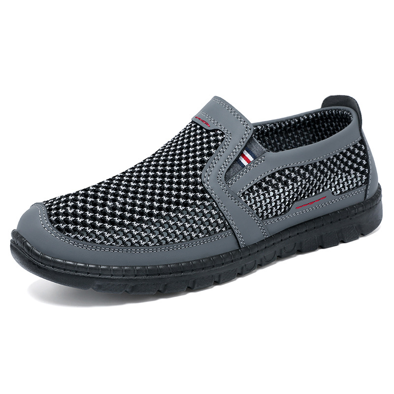 Zapatos de hombre de verano nuevos zapatos de malla de hombre de poliuretano ligero viejos zapatos de tela de Beijing zapatos de mediana edad zapatos de papá grandes