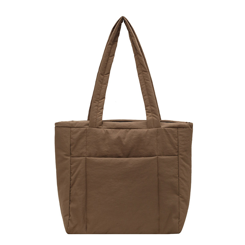 New Commuter Tote Bag For Women, College Student Canvas Bag, Nylon Handbag, Large Capacity Korean Style Shoulder Bag - Thumbnail 6