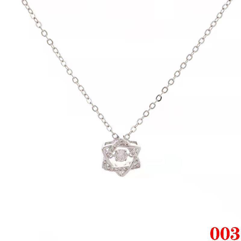 Smart Hexagram Necklace Women's Fashion Ins Pulsatile Heart Light Luxury Minority Design Exquisite Fashion Temperament