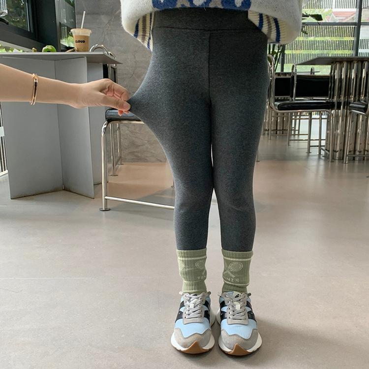 Polainas casuales de alta elasticidad de estilo coreano para niñas Otoño e Invierno pantalones de lápiz slim fit para niños ropa interior engrosada para bebés