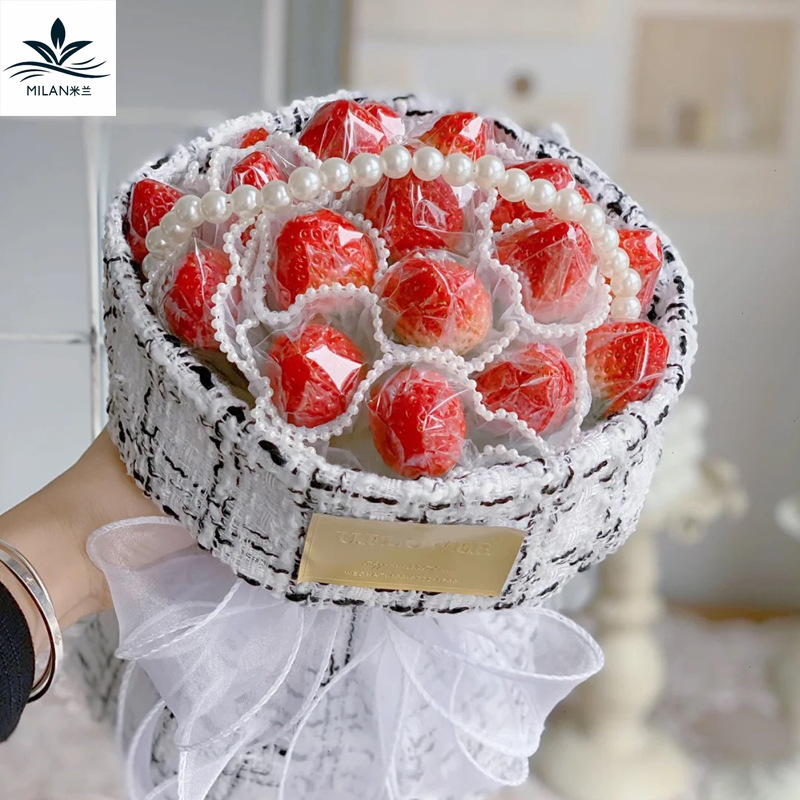 Milán soporte de globo de plástico Varilla de fresa ramo hecho a mano material de bricolaje globo Varilla de Apple soporte inferior Accesorios