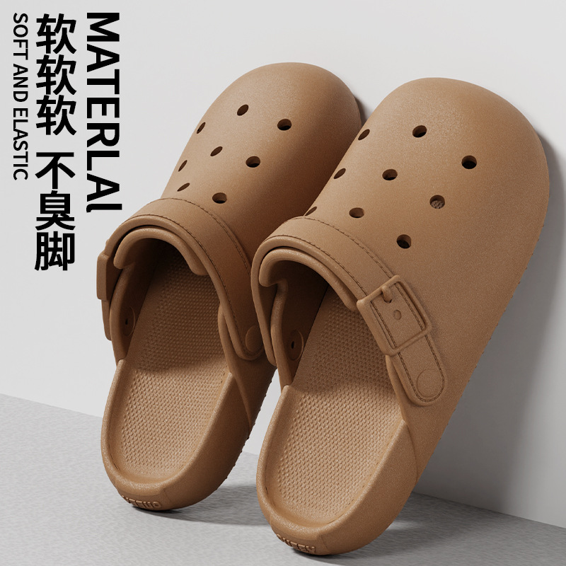 Scarpe da coccodrillo Pantofole da uomo Estate Abbigliamento da esterno Casa da interno con suola spessa 2026 Nuovi sandali con sensazione di merda Estate da donna
