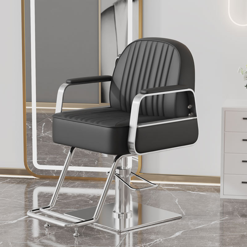 블랙 가죽 [스테인리스 사각 플레이트 + 원형 튜브 페달]