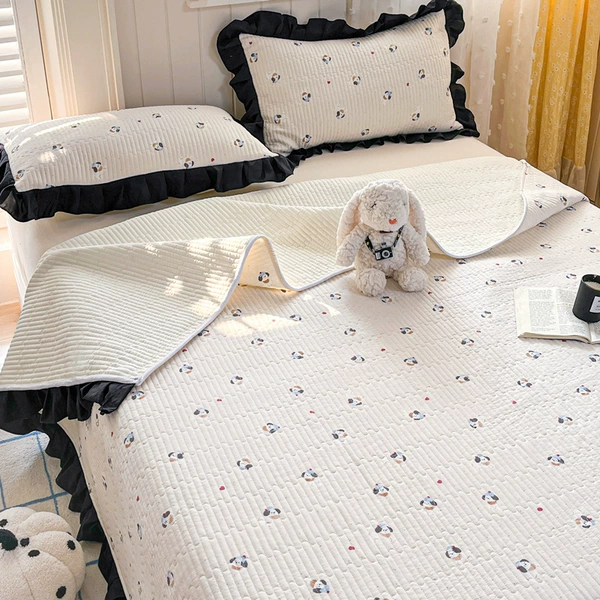 【Bed cover】-Hepburn style·Sweet cool puppy