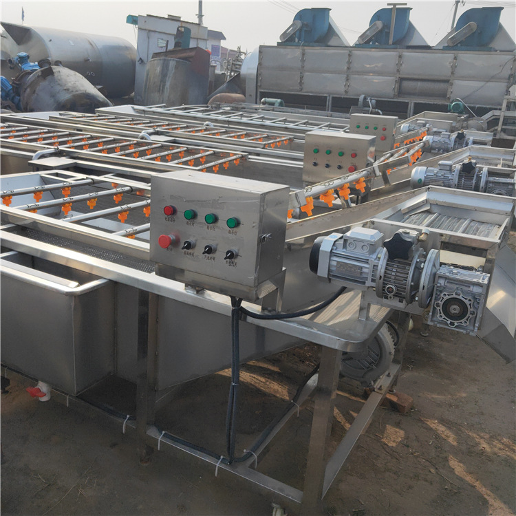 购销二手蔬菜清洗机 果蔬毛辊去皮设备 硬毛刷土豆芋头脱皮清洗机