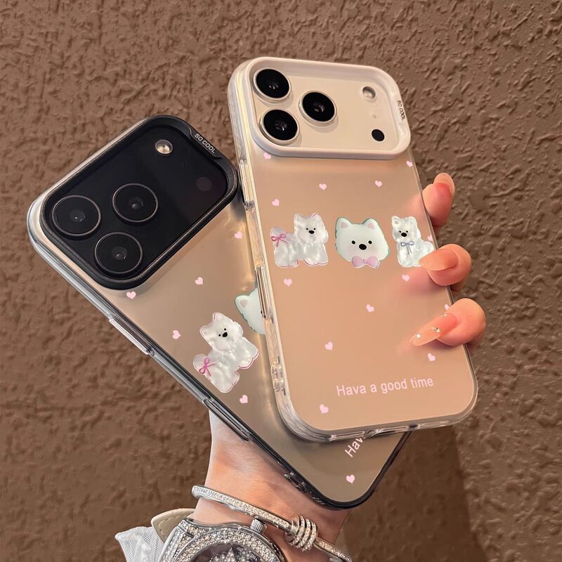 Love West Highland Apple 17Promax Mobile Phone Case Cute and Good-Looking 16Plus Accessible Luxury 15 Niche 13 14 Love West Highland Apple 17Promax Mobile Phone Case Cute and Good-Looking 16Plus Accessible Luxury 15 Niche 13 14