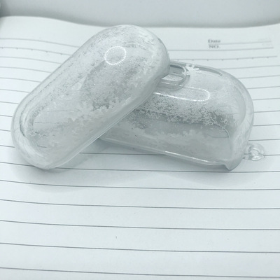 適用AirPods流沙耳機套PC硬殼閃粉個性潮牌AirPods pro保護殼現貨
