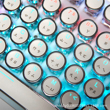 朋克键帽法文韩文俄文西班牙文泰文台湾注音文机械键盘圆形键帽