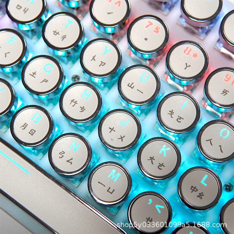 Punk Keycap French Korean Russian Spanish Thai Taiwan Zhuyin Mechanical Keyboard Round Keycap