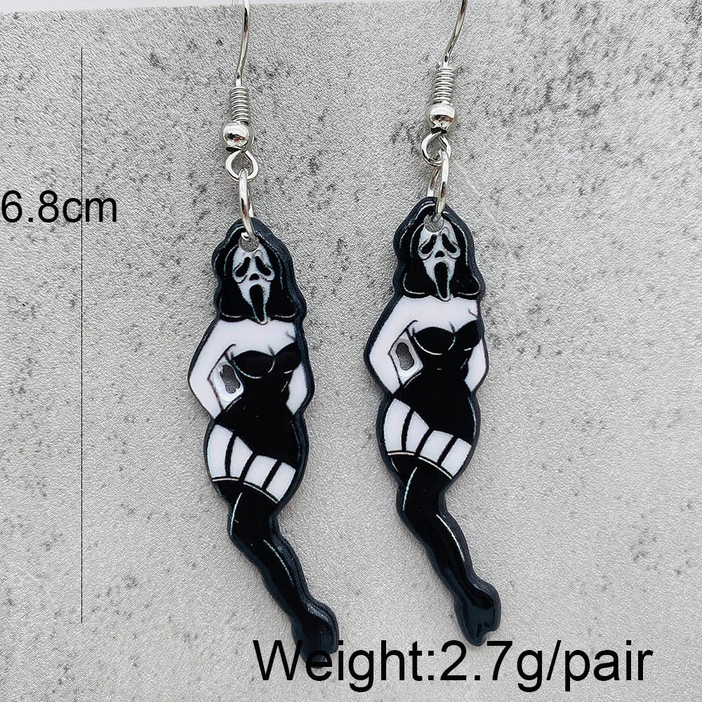 Halloween Festival Cartoon Character Pattern 1 Pair Cartoon Style Cartoon Character Arylic Drop Earrings