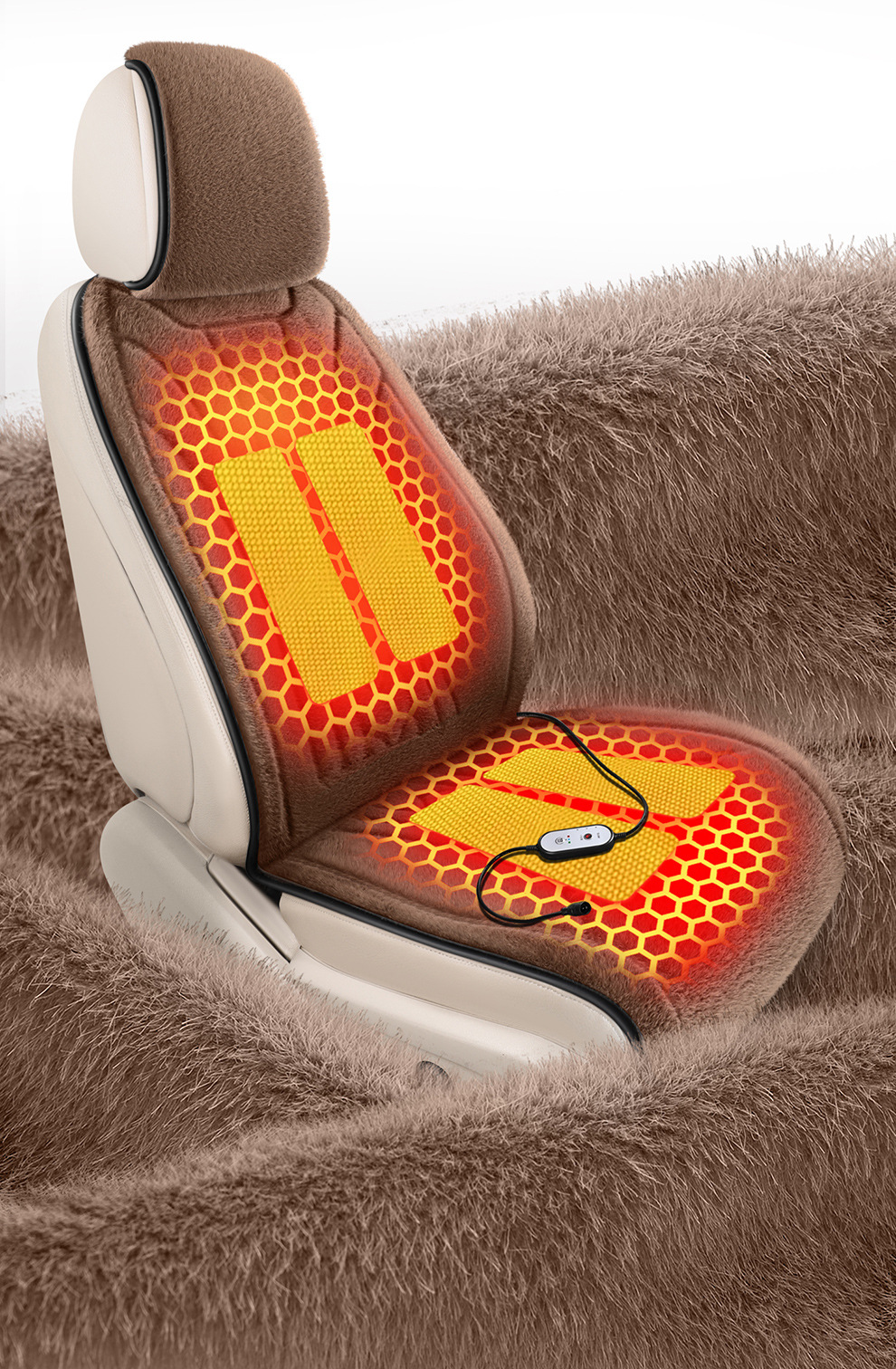 Cross-Border Graphene Automotive Supplies Multifunctional Heated Seat Cushion 12V Seat Pad Universal Car Heating Wholesale Factory