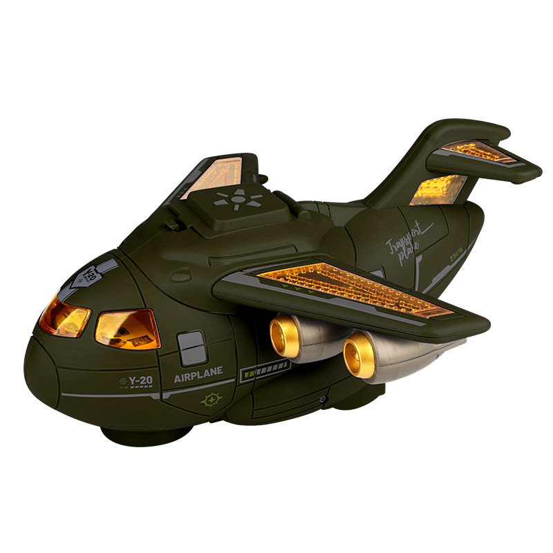 Nuevo avión eléctrico universal rueda para caminar con la música luz de los niños aviones transporte juguete modelo simulación