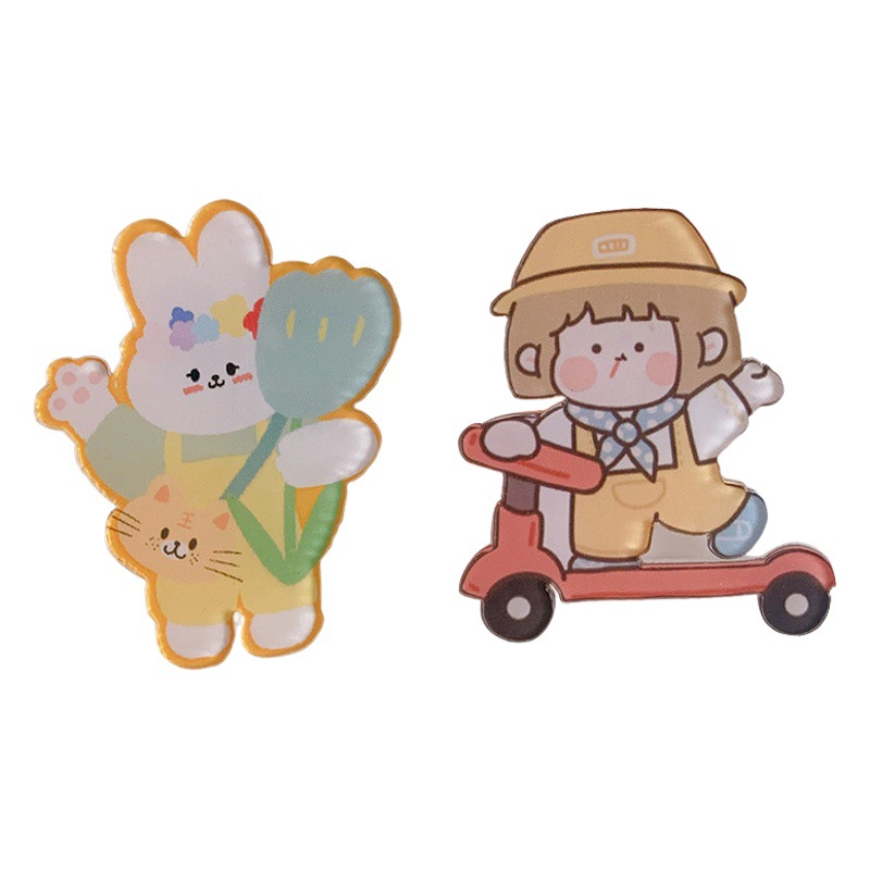 Tengyi ins viento lindo de dibujos animados acrílico cachorro broche insignia al por mayor ropa bolso colgante joyería pin