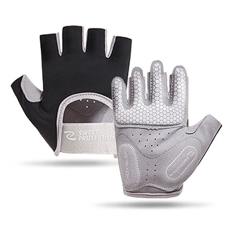 Amazon transfronterizo nuevo guante deportivo de fitness medio dedo ciclismo amortiguador anti-desgaste transpirable anti-deslizante guante anticapullo
