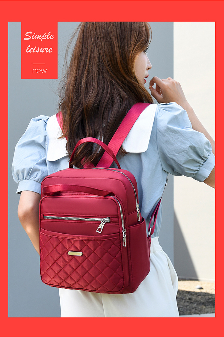 2021 New Korean Trendy Oxford Cloth Fashion 2021 Travel Small School Bag display picture 2