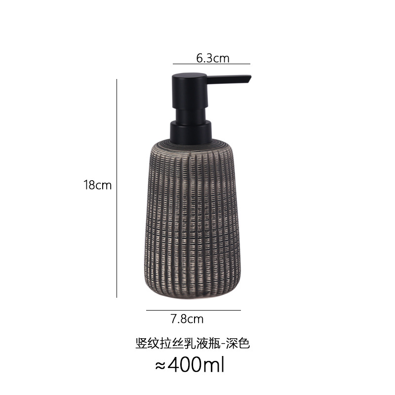 Botella de desinfectante de manos de cerámica, champú de alto valor, gel de ducha, botella subenvasada, botella vacía, hotel y casa de familia, creatividad japonesa