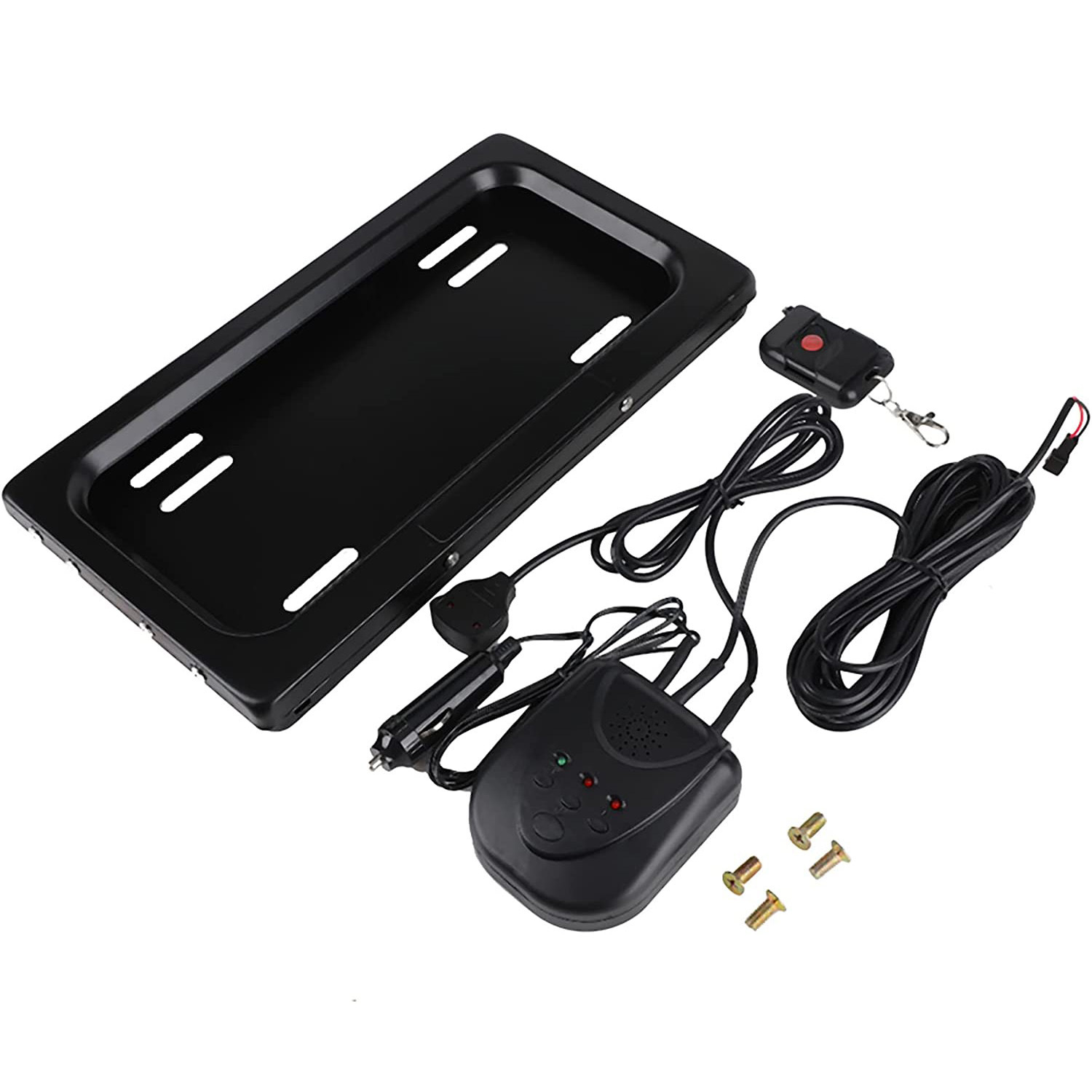 Us Standard Car Curtain License Plate Frame Cross-Border Hot Selling Us Standard Double License Plate Frame Car License Plate Frame with Remote Control License Plate Holder