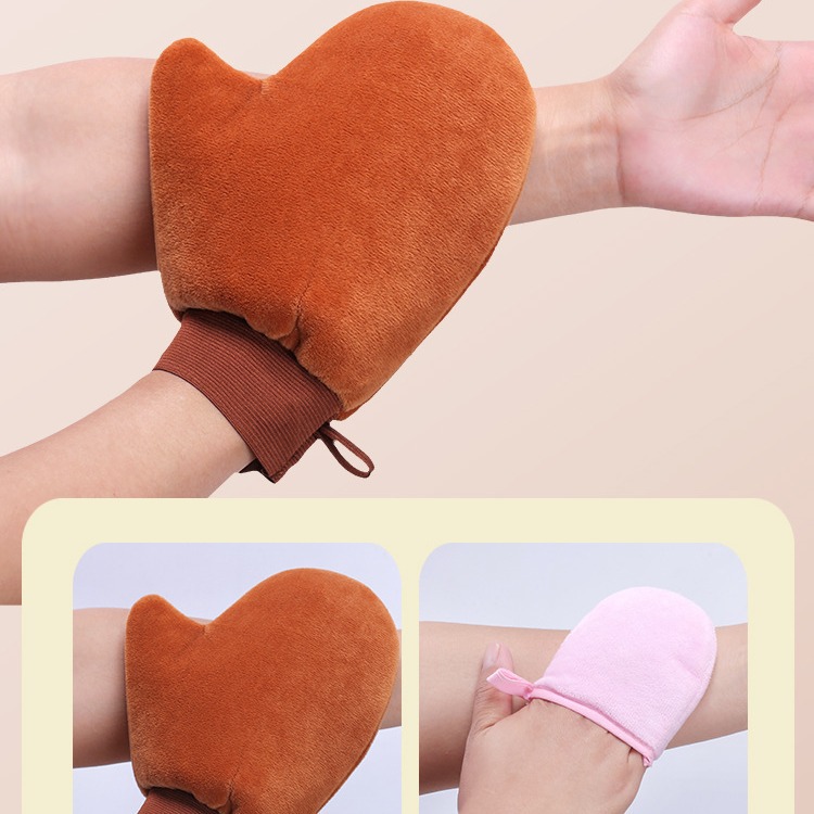 Guantes de crema corporal para oscurecer aceite de aplicación rápida artefacto frotar protector solar aceite esencial perezoso masaje herramienta de flocado antihumedad