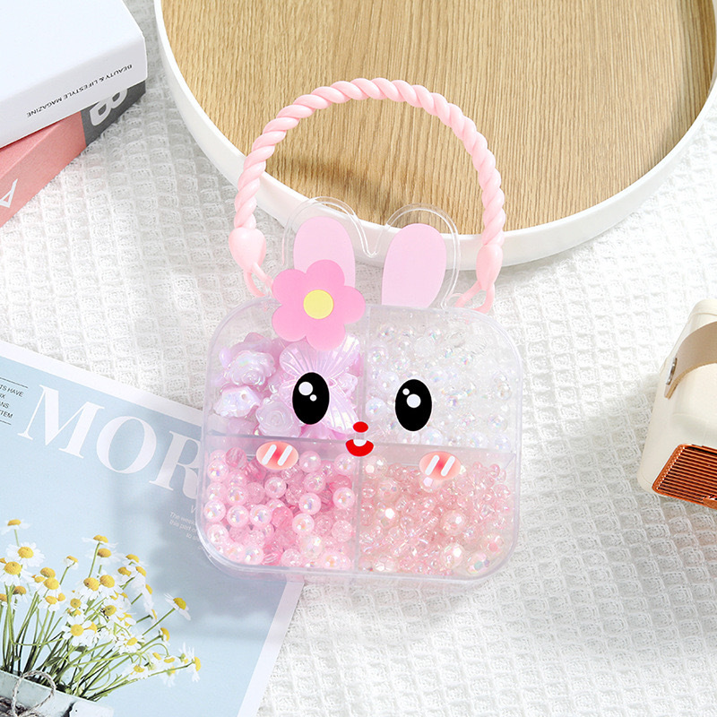Nuevos niños hechos a mano bolsas de material diy chicas decoraciones joyas para usar cuentas acrílicas juguetes de puzzle image 9