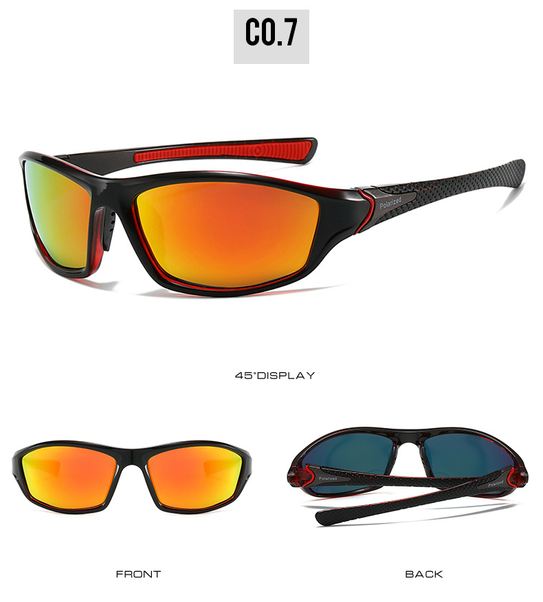 72g Weight Full Frame Glasses Structure Sunglasses Classification Tac, UV400 Protection Lens Material Biker Glasses Style Travel Occasion Color Block Pattern All Seasons Season Unisex Gender Casual Style Grey, Black Color Casual Color Block Tac UV400 Protection Biker Full Frame Men's Sunglasses 13