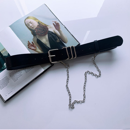 Belt for women, fashionable and simple ins style with jeans, decorative metal belt shoulder strap, detachable, trendy and cool