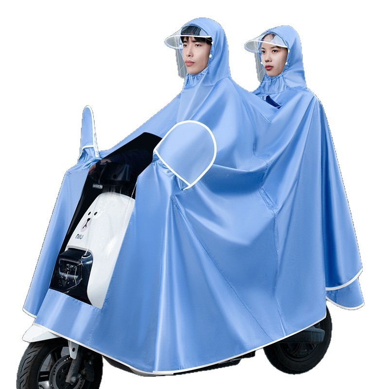 レインコート電気自動車女性ダブルロングメンズ厚手レインポンチョ全身防雨オートバイエクストラロングライディングオックスフォード布|undefined