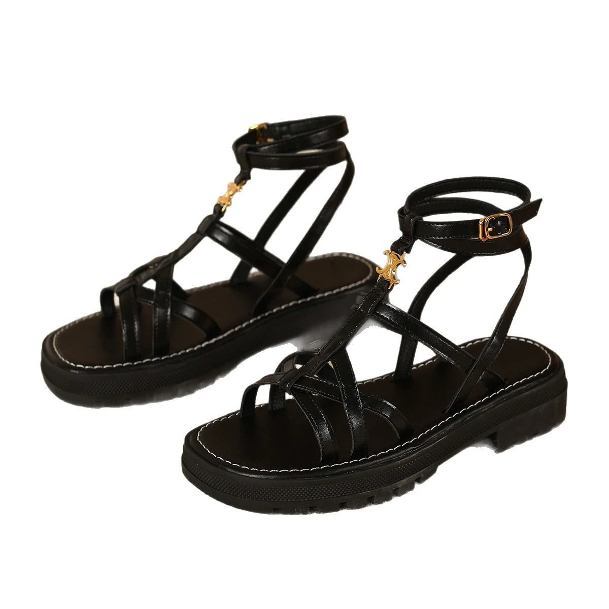 Пляжные сандалии, корейский/chanel‑стиль, дышащие летние, размеры 34–41