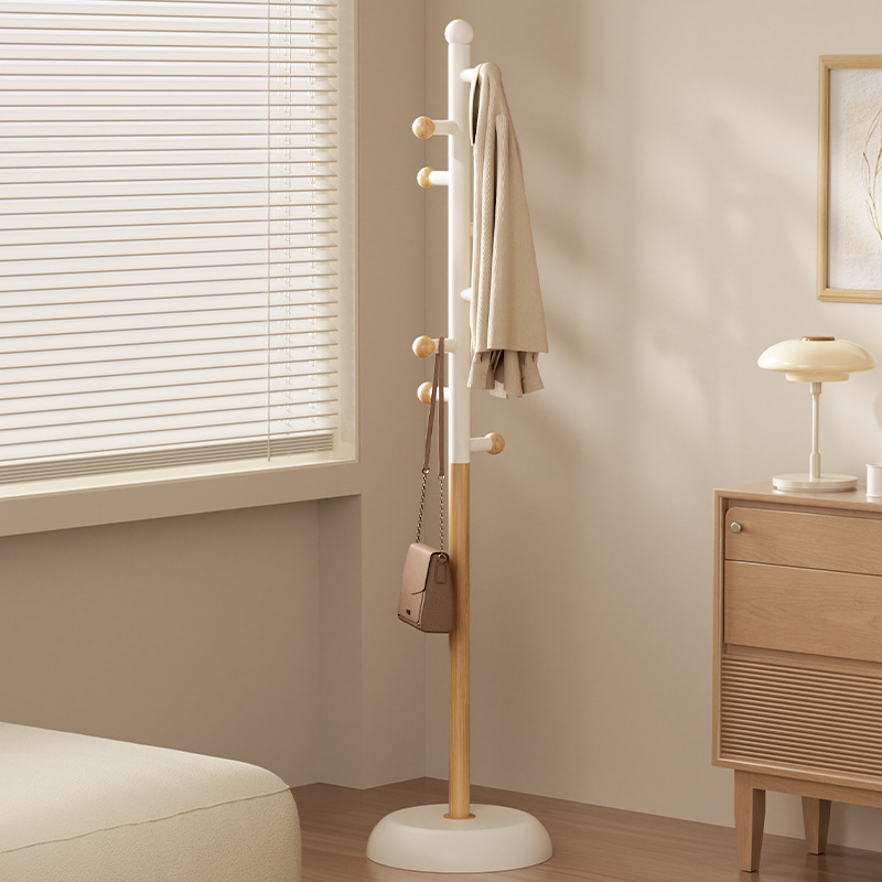 Home Bedroom Floor-Standing Coat Rack Small High-End Space-Saving Indoor Simple Vertical Clothes Rack Entrance Bag Rack