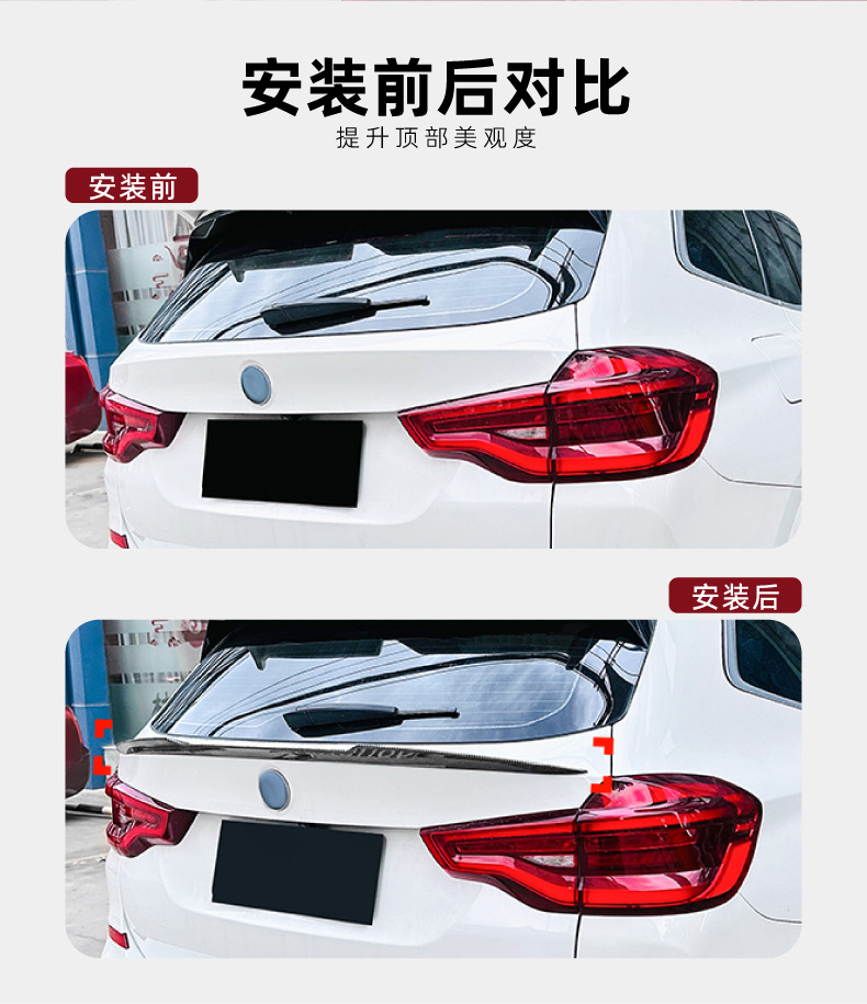 Suitable for Bmw X3 G01 2018+ Mid-Wing Spoiler, Wind Deflector, Exterior Modification Parts