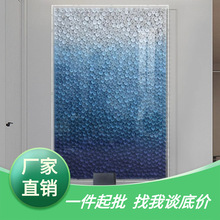 现代轻奢亚克力装置画玄关挂画立体木花实物壁画样板间客厅装饰画